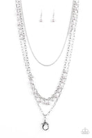 Paparazzi Accessories Pearl Pageant Necklace (Lanyard) - Silver