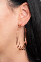 Paparazzi Accessories Rimmed Radiance Earrings - Copper