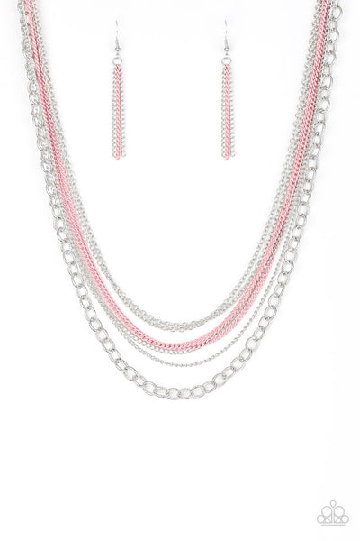 Paparazzi Accessories Intensely Industrial Necklace - Pink