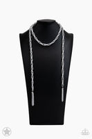 Paparazzi Accessories SCARFed for Attention Necklace - Silver