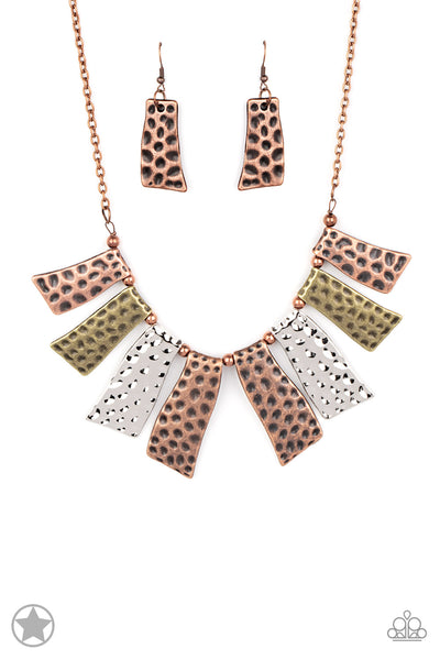 Paparazzi Accessories A Fan of the Tribe Necklace - Copper