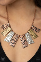 Paparazzi Accessories A Fan of the Tribe Necklace - Copper