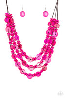 Paparazzi Accessories Barbados Bopper Necklace - Pink