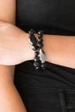 Paparazzi Accessories  Rock Candy Bracelet - Black