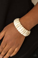Paparazzi Accessories Peacefully Primal Bracelet - White