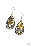Paparazzi Accessories GLOW With The Flow Earrings - Brass