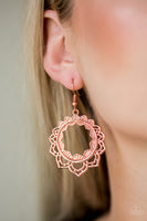 Paparazzi Accessories Modest Mandalas Earrings - Copper