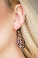 Paparazzi Accessories Wistfully Whimsical Earrings - Copper