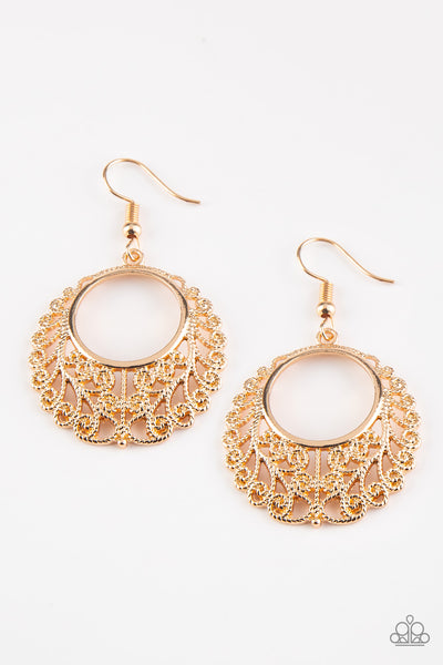 Paparazzi Accessories Grapevine Glamorous Earrings - Gold