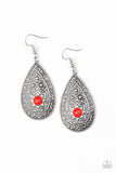 Paparazzi Accessories Summer Sol Earrings - Red
