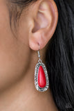 Paparazzi Accessories Cruzin Colorado Earrings - Red