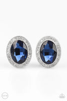 Paparazzi Accessories Only FAME In Town Earrings (Clip-On) - Blue