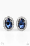 Paparazzi Accessories Only FAME In Town Earrings (Clip-On) - Blue