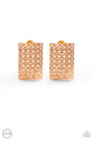 Paparazzi Accessories Hollywood Hotshot Earrings (Clip-On) - Gold