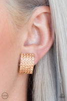 Paparazzi Accessories Hollywood Hotshot Earrings (Clip-On) - Gold