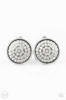 Paparazzi Accessories Gatsby, Who? Earrings (Clip-On) - White