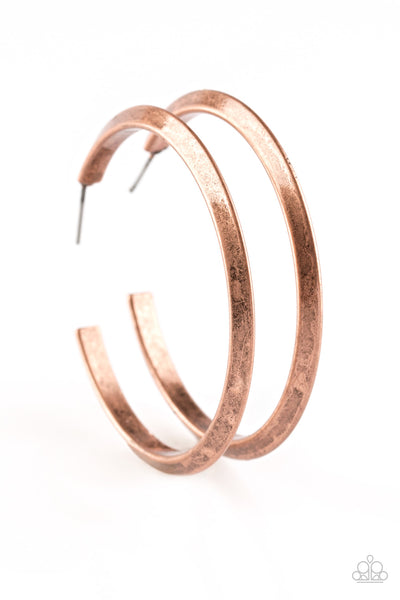 Paparazzi Accessories Some Like It HAUTE Earrings (Hoops) - Copper