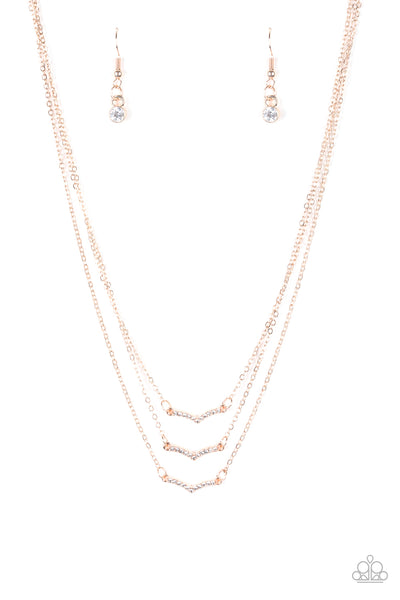 Paparazzi Accessories Pretty Petite Necklace - Rose Gold