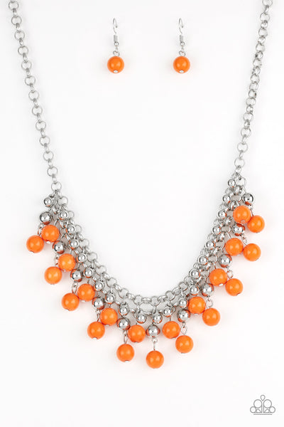 Paparazzi Accessories Friday Night Fringe Necklace - Orange