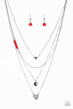 Paparazzi Accessories Gypsy Heart Necklace - Red