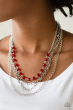 Paparazzi Accessories Extravagant Elegance Necklace - Red