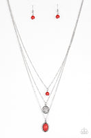 Paparazzi Accessories Southern Roots Necklace - Red