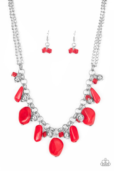 Paparazzi Accessories Grand Canyon Grotto Necklace - Red