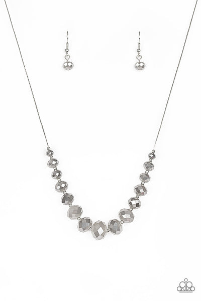 Paparazzi Accessories Crystal Carriages Necklace - Silver