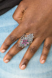 Paparazzi Accessories Formal Floral Ring - Pink