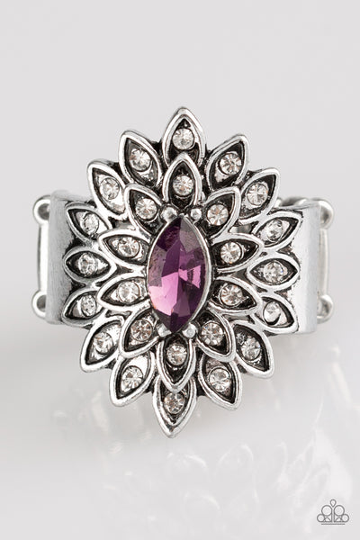Paparazzi Accessories Blooming Fireworks Ring - Purple