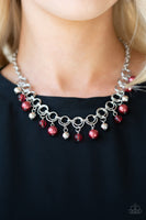 Paparazzi Accessories Fiercely Fancy Necklace - Red
