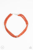 Paparazzi Accessories Put On Your Party Dress Necklace - Orange