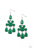 Paparazzi Accessories Afterglow Glamour Earrings - Green