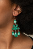 Paparazzi Accessories Afterglow Glamour Earrings - Green