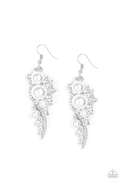 Paparazzi Accessories High-End Elegance Earrings - White