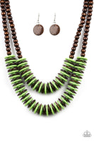 Paparazzi Accessories Dominican Disco Necklace - Green