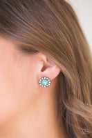 Paparazzi Accessories Little Lady Earrings - Green