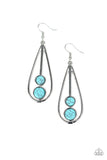 Paparazzi Accessories Natural Nova Earrings - Turquoise