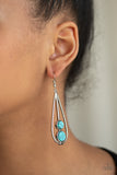 Paparazzi Accessories Natural Nova Earrings - Turquoise