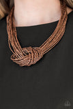 Paparazzi Accessories Knotted Knockout Necklace - Copper