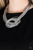 Paparazzi Accessories Knotted Knockout Necklace - Silver