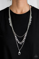 Paparazzi Accessories Pearl Pageant Necklace (Lanyard) - Silver