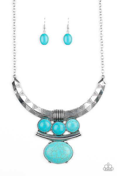 Paparazzi Accessories Commander In CHIEFETTE Necklace - Blue