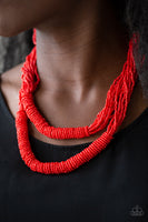 Paparazzi Accessories Right As RAINFOREST Necklace - Red