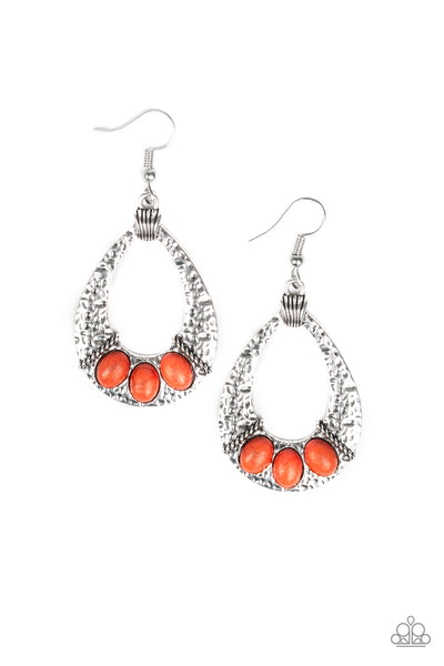 Paparazzi Accessories Terra Terrific Earrings - Orange