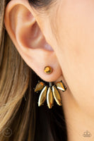 Paparazzi Accessories Stunningly Striking Earrings - Brass
