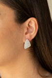 Paparazzi Accessories Supreme Sheen Earrings - White