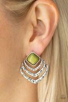 Paparazzi Accessories Rebel Ripple Earrings - Green