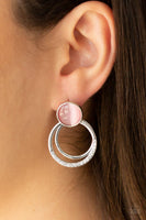 Paparazzi Accessories Glow Roll Earrings - Pink