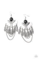 Paparazzi Accessories Sure Thing, Chief! Earrings - Black